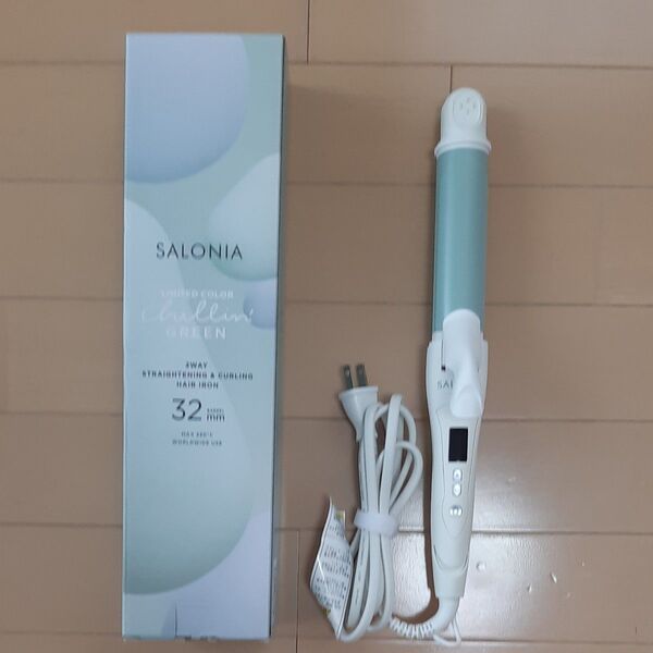 【SALONIA】2WAYストレート&カールヘアアイロン 32mm