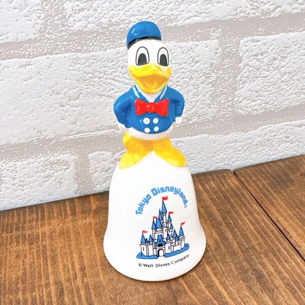 ディズニー ドナルド 陶器 置物 ハンドベル レトロ ディズニーランド