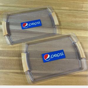 【新品】PEPSI プラスチック クリアトレイ 2枚セット