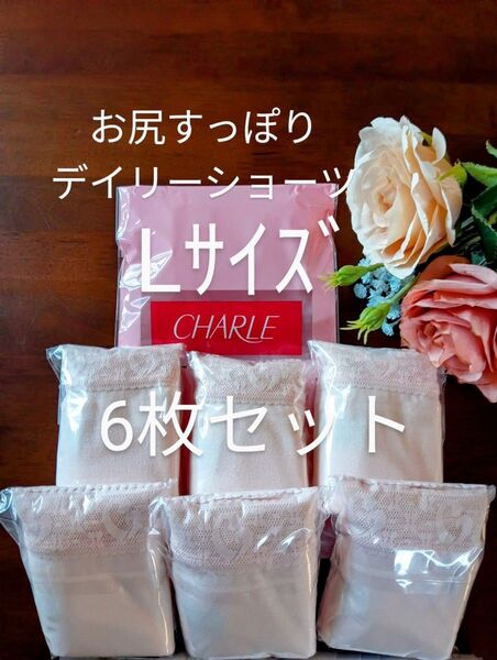 シャルレお尻すっぽりデイリーショーツLサイズサーモンピンク6枚セット人気第1位入荷したて未開封激安!