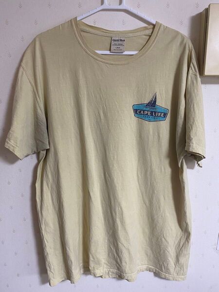 古着Tシャツ ベージュ Lサイズ バックプリント