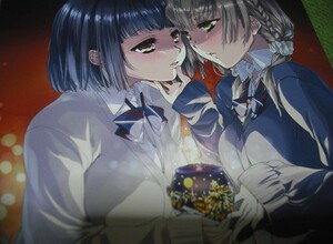 【クリスマス 制服★ポストカード】片桐雛太 オリジナル 百合 イラスト ひなだまり