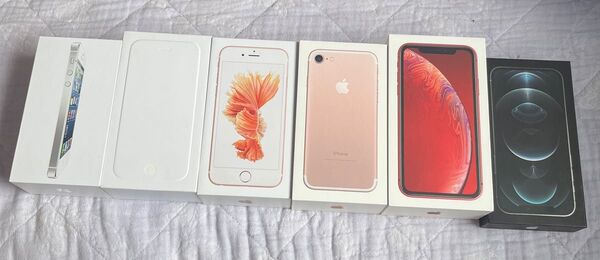 【値下げ】iPhone 空箱 5,6, 6s, 7, Xr, 12 箱のみ