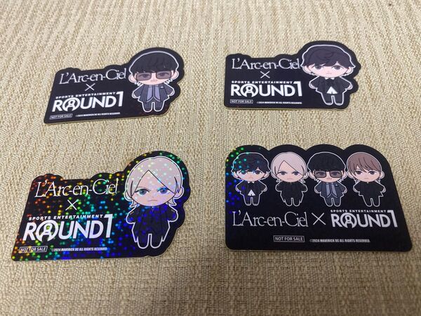 L'Arc〜en〜Ciel × ROUND1 ステッカー 4枚セット