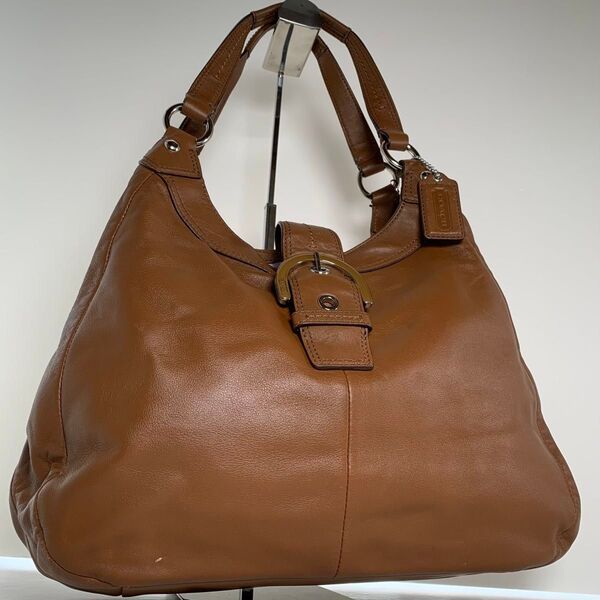 美品 コーチ COACH ハンドバッグ トートバッグ 肩掛け レザー ブラウン系 レディース メンズ