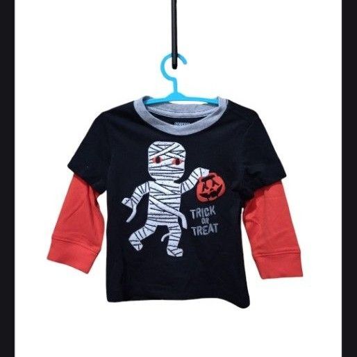ハロウィン ミイラ 長袖 Tシャツ 6-12m 海外 ロンT