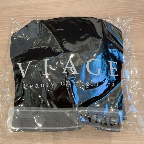 VIAGE ビューティアップナイトブラ M/L ブラック×グレー