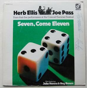 ◆ HERB ELLIS - JOE PASS / Seven, Come Eleven ( サイン入り ) ◆ Concord Jazz CJ-2 ◆