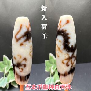 五本爪龍神白天珠パーツ 純高級瑪瑙 金運招来、財運高騰、強運獲得、芸事上達