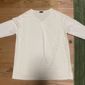 レースチュニック ホワイトL 未使用 美品