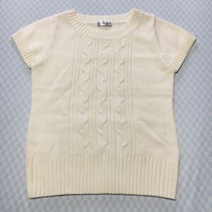美品　ESPRITMUR　ケーブル編み 半袖セーター　Lサイズ