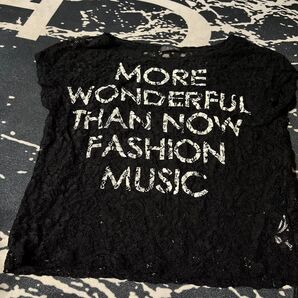 & by P&D 黒 レース Tシャツ M