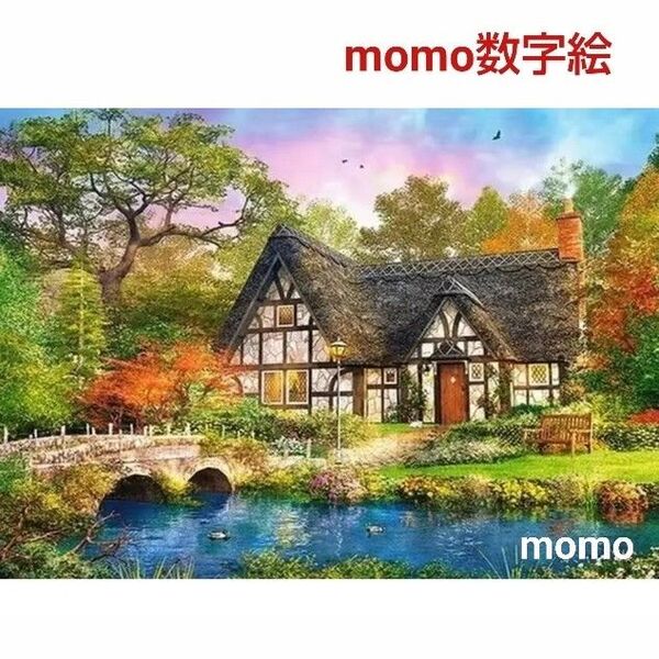【67D9】数字絵 ペイントバイナンバー 油絵 大人の塗り絵
