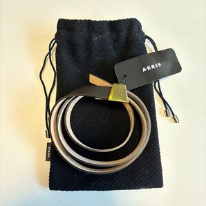 未使用 AKRIS アクリス 革ベルト 90 保存袋付 レディース