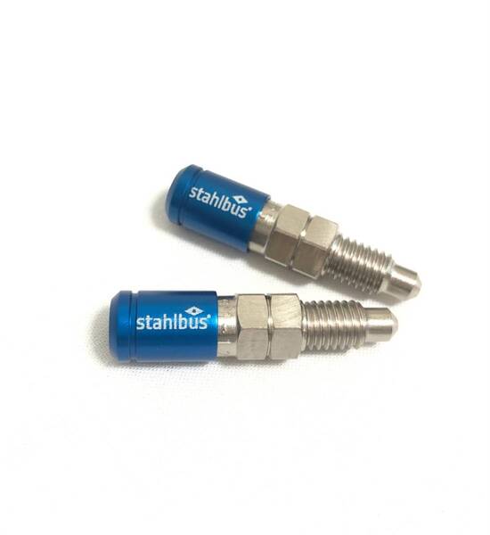 STAHLBUSワンウェイバルブ内臓ブリーダーボルト M10x1,0x16mm (2個セット・ダストキャップ付)ヤマハMT-03用