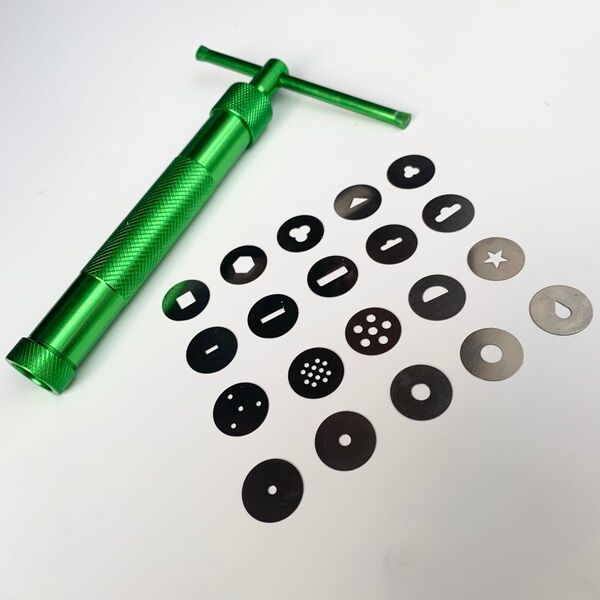 陶器クラッシャー粘土押出機 粘土ひも出し器 クレイガン 粘土細工 注射器型