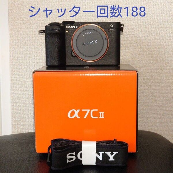 ミラーレス一眼 SONY a7c ii 本体 シャッター回数188回 箱含め付属品全てあり 液晶保護フィルム貼付け済