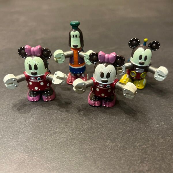 ディズニー キャラクター ミッキー ミニー グフィー カプセルトイ ROBO-D マスコット 4セット