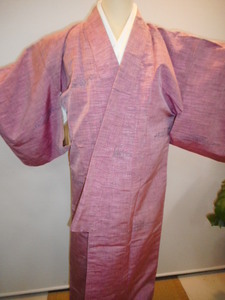  woman thing kimono light .. purple wistaria color geometrical pattern secondhand goods 