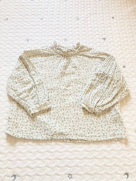 韓国子供服 oatmeal 花柄ブラウス 長袖 女の子 コットン 100 110