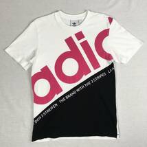 adidas Originals アディダス オリジナルス Ｔシャツ グラフィック 白/黒/ピンク Sサイズ_画像1