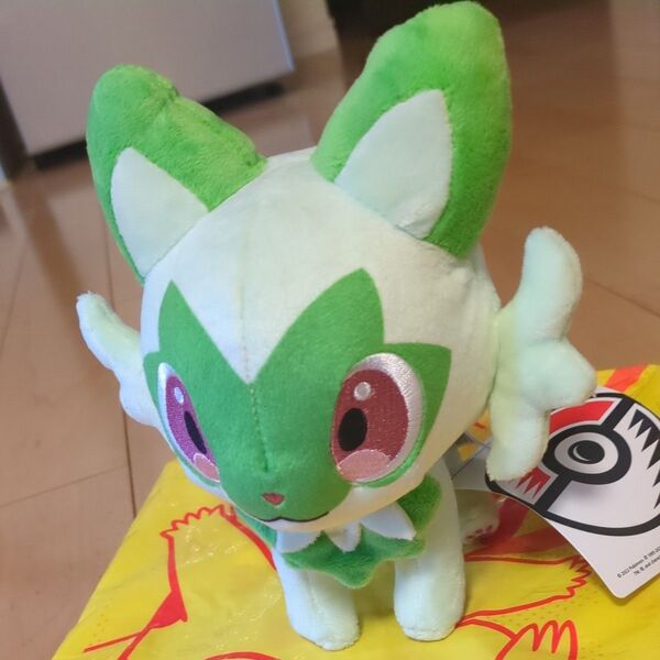 ニャオハぬいぐるみ ポケセン ピカチュウコマおまけ付き ポケットモンスター ポケモン
