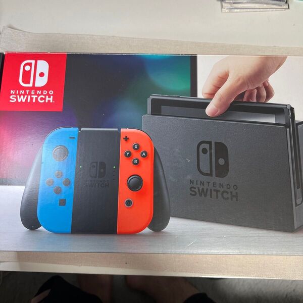 中古美品 Nintendo Switch Joy-Con (L)ネオンブルー/(R)ネオンレッド HAC-S-KABAA