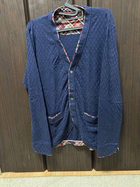 BEAMS HEART カーディガン 長袖 ネイビー トップス