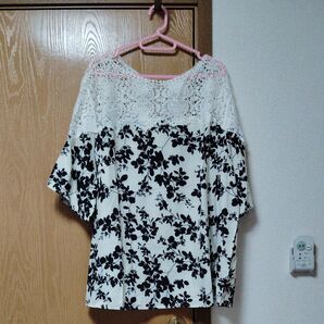 《2点セット》セットアップ ワイドパンツ×半袖シャツ 花柄