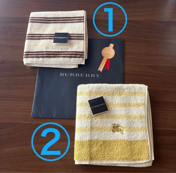 《最終価格SALE》No.13【新品未使用】Burberry(バーバリー)タオルハンカチ2枚セット