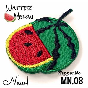 かわいい みんな大好き フルーツスイカ ワッペン シャカシャカ レトロ 夏野菜