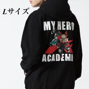 新品未使用 正規品 AVIREX×MY HERO ACADEMIA HOODIE ブラック 男女兼用 ヒロアカ