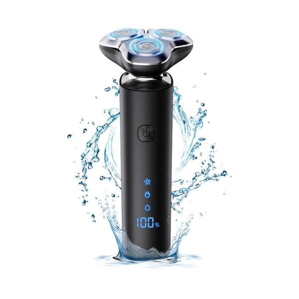 】シェーバー メンズ 髭剃り 電動 360°回転式 LEDディスプレイ IPX7防水 お風呂 乾湿両用
