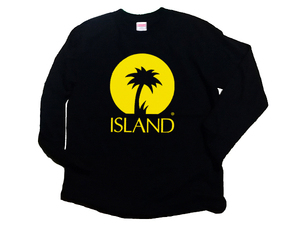 送込 ISLAND Records アイランドレコード　ロンT 長袖Tシャツ 黒 Lサイズ