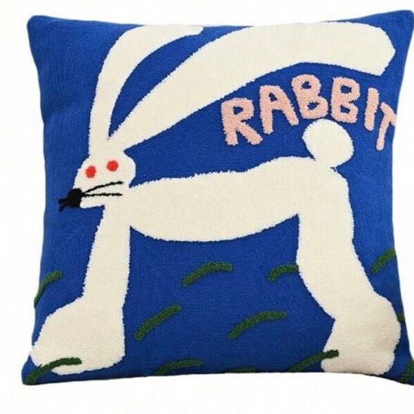 クッションカバー45×45cm バニー うさぎ ② クッション