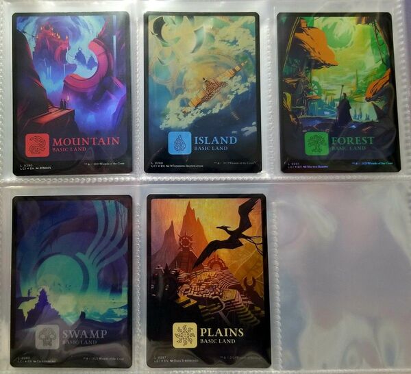 MTG イクサラン 英語 フルアート土地 foil 5枚 まとめ 匿名配送 トレカ