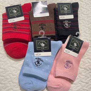 新品タグ付き Santa Barbara polo レディースソックス5足セット(23〜25cm)