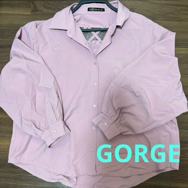 GORGE ゴージ 長袖ブラウス 長袖シャツ ピンク シャツ