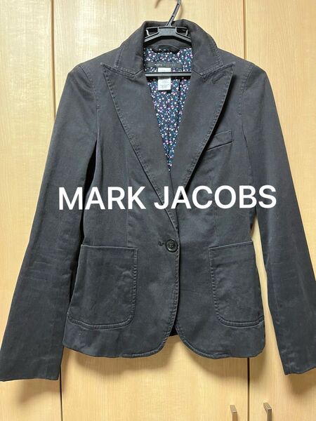 MARK JACOBS マークジェイコブス テーラードジャケット 濃紺 花柄裏地 ブレザー