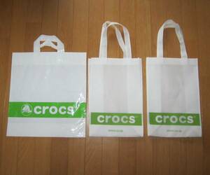 crocs(クロックス)のショップバッグ×３　　　　　シューズケース