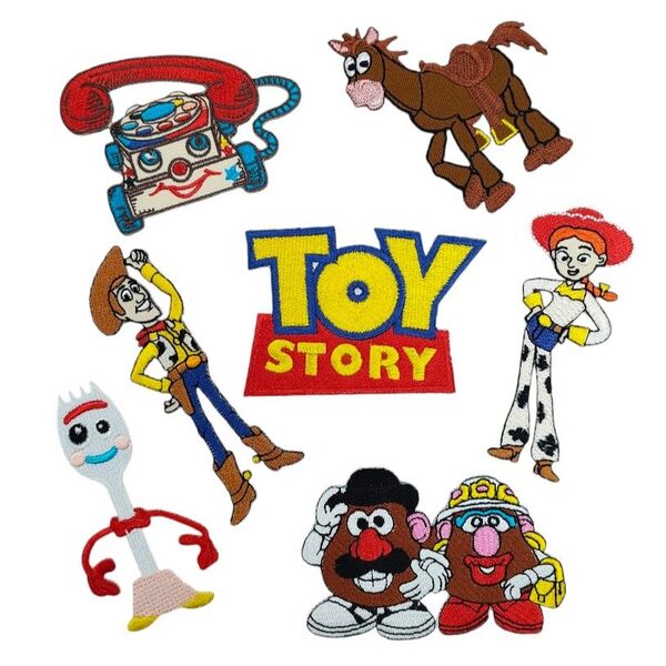 7枚セット【 アイロンワッペン 】 刺繍ワッペン アップリケ リメイク トイストーリー TOY STORY おもちゃ ウッディ