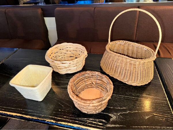 かご バスケット 小物入れ 4点セット