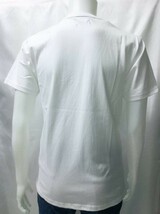 送料無料！メンズクルーネックTシャツ tシャツ 丸首Tシャツ トップス Tシャツ ロゴプリント 白 L 00160_画像6