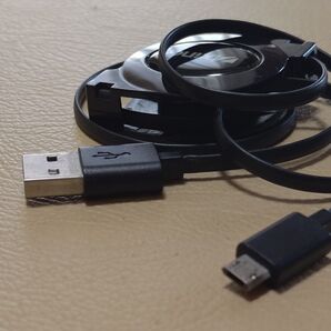 ■35 WリバーシブルmicroUSBケーブルコードリール 約80cm