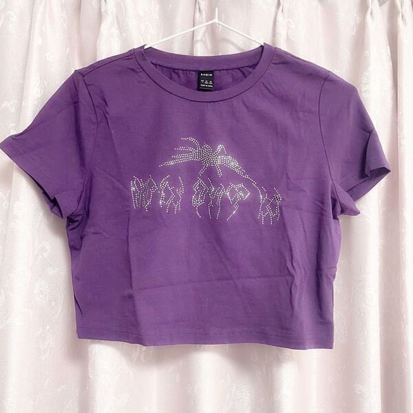 SHEIN Tシャツ パープル ちびT