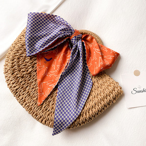 【JS-19】新品レディース スカーフ ストール巻き方 首元 おしゃれ 飾りシルク風 鋭角 多機能ネッカチーフ