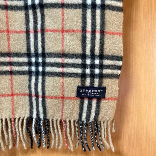 バーバリーマフラー BURBERRY ノバチェック カシミヤ100 Burberrys ベージュ ストール LONDON
