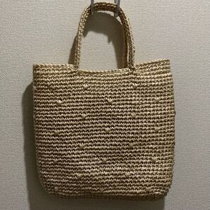 Peひらテープ ハンドメイド 縦長ハンドバッグ ゴールド