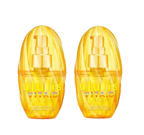 新品2個ウルリスululisコンク美容オイル未使用ビタシー髪ウォーター100mlヘアEXビタミンC黄色