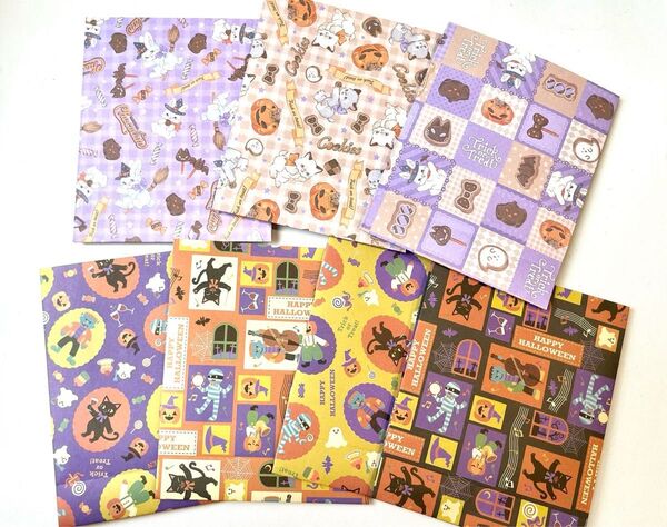 ハンドメイド ハロウィン ラッピング紙袋 7柄18枚セット